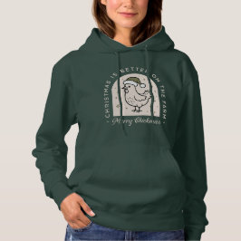 Sudadera Chicken Christmas homestead farm cottagecore green