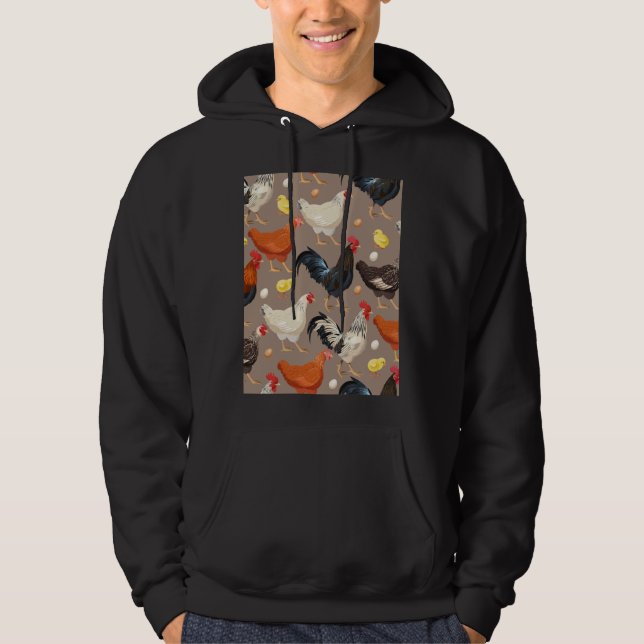 Sudadera chicken colorfull pattern Active  (Anverso)