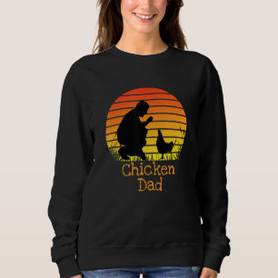 Sudadera Chicken Dad Vintage Retro Sunset Chicken Farmer