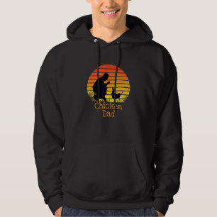 Sudadera Chicken Dad Vintage Retro Sunset Chicken Farmer
