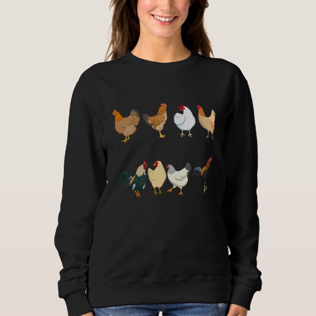 Sudadera Chicken Farm Animal  Farmer Women Men (Anverso)