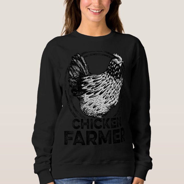 Sudadera Chicken Farmer Agriculture Agriculteur Farmer Farm (Anverso)