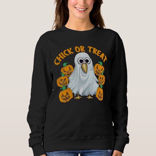 Sudadera Chicken Halloween Trick Or Treat Chicken Farmer Ro (Anverso)