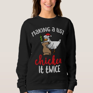 Sudadera Chicken It Twice Chicken Christmas Design