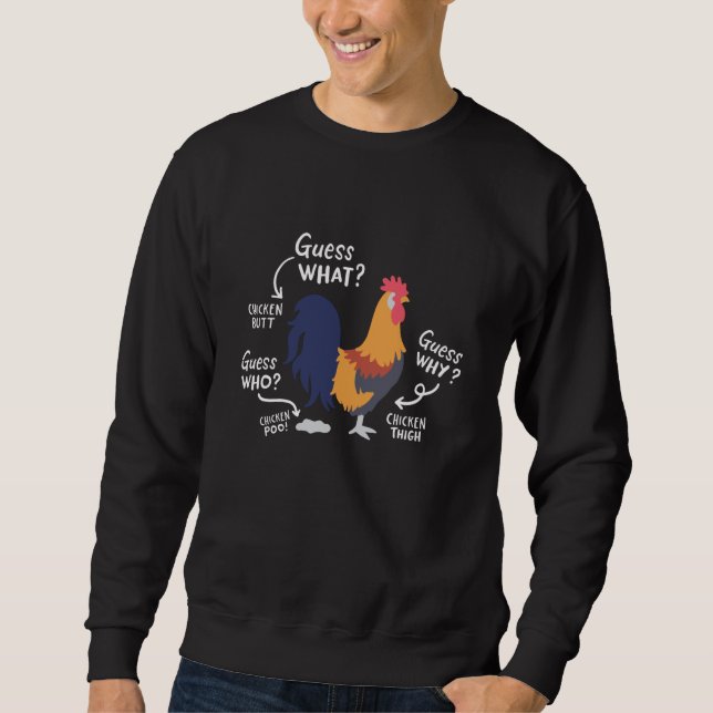 Sudadera Chicken Joke Guess Why Farm (Anverso)