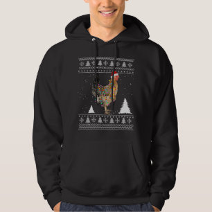 Sudadera Chicken Lights with Santa Hat Christmas Pajamas