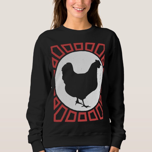 Sudadera Chicken Lover Vintage Retro Style   (Anverso)
