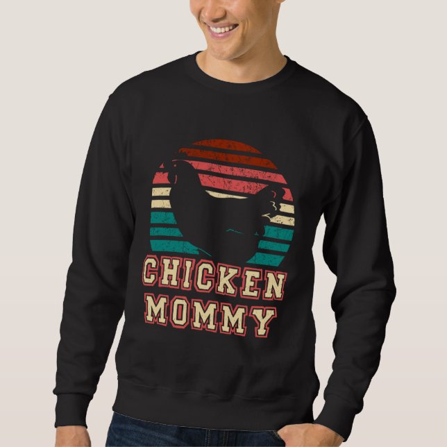 Sudadera Chicken Mommy Retro vintage Style Chicken (Anverso)