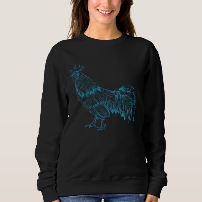 Sudadera Chicken retro Men Women Rooster Chicken   3 (Anverso)