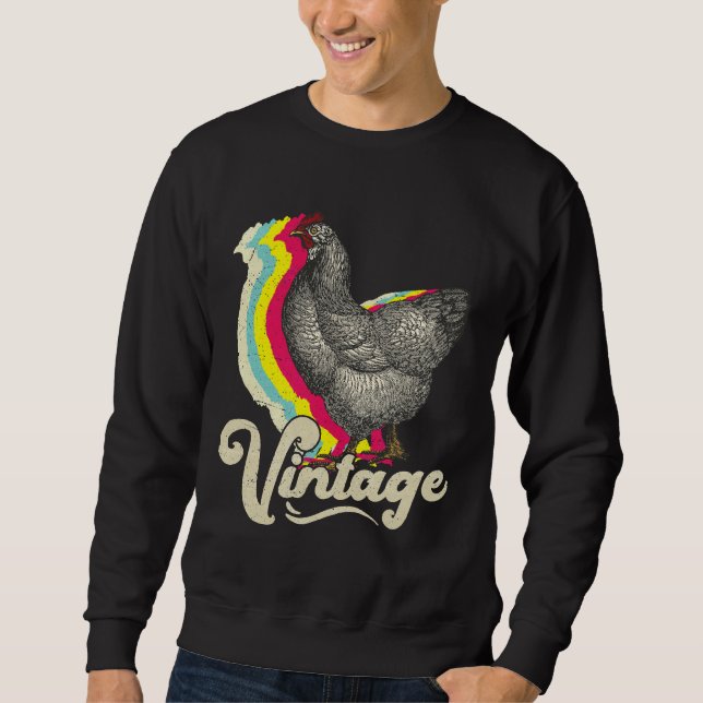 Sudadera Chicken Vintage Retro S S S O (Anverso)
