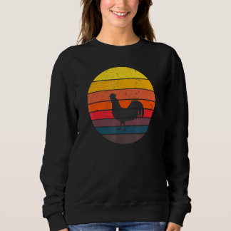 Sudadera Chicken Vintage Retro Sunset Chicken Silhouette