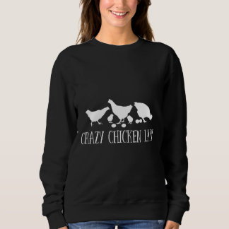 Sudadera Chicken Womens Crazy Chicken Lady  