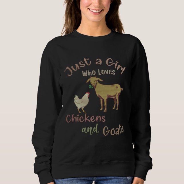 Sudadera Chickens Goat Girl Women Mom Farmer (Anverso)