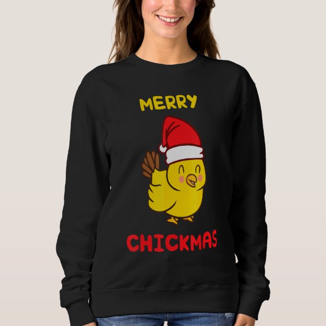 Sudadera Chickmas de cereza Navidades De Granja De Bebé Cut (Anverso)