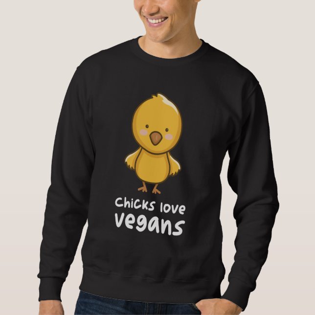 Sudadera Chicks Love Vegans Chicken Chick (Anverso)