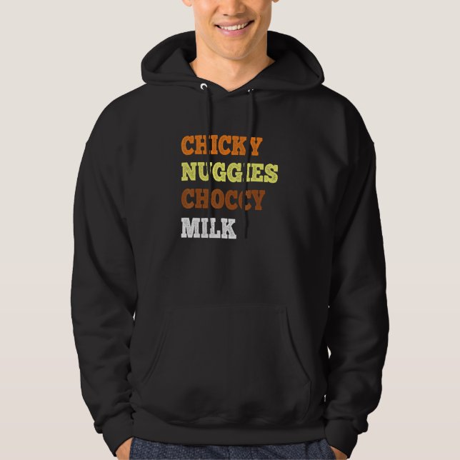 Sudadera Chicky Nuggies Choccy Leche Pollo Nugget Meme (Anverso)