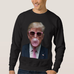Sudadera Chicle Trump Rosa Divertido Presidente de EE. UU.