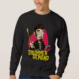 Sudadera Chico Baterista con Diseño de Palillos