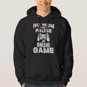 Sudadera chico jugador no mamá no puedo pausar un juego en 