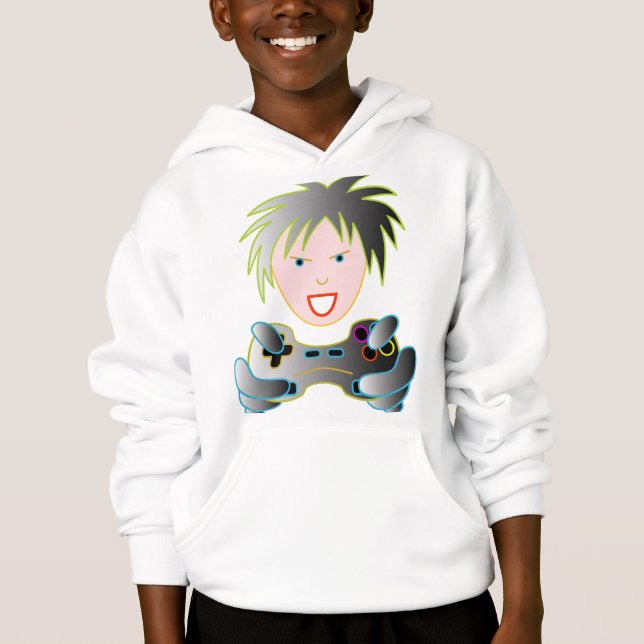 Sudadera Chico Jugando Videojuegos (Anverso)