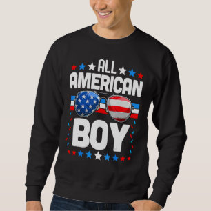 Sudadera Chico totalmente americano Gafas de sol con bander
