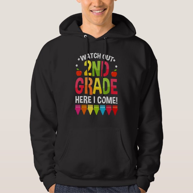 Sudadera Chicos Cuidado Vengo 2do Grado Aquí Chicos 2do Gra (Anverso)