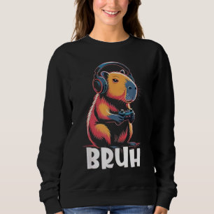 Sudadera Chicos de videojuegos de capybara Bruh