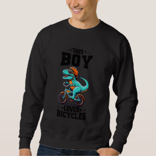 Sudadera Chicos montando bicicleta T-Rex chicos