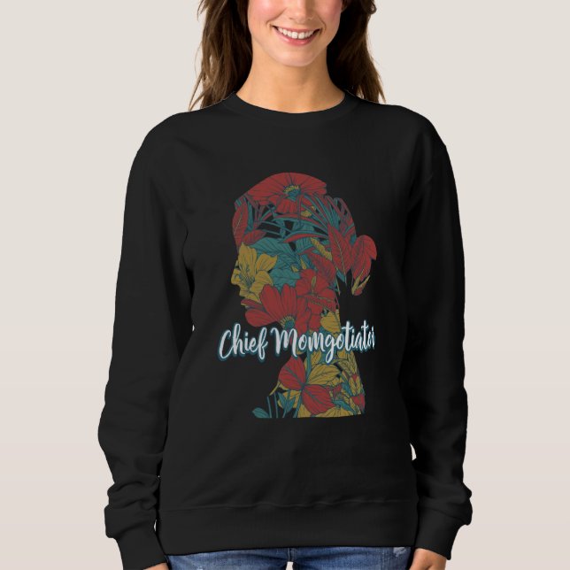Sudadera Chief Momgotiator Mom Humor Mother Kids Mother's D (Anverso)