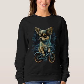 Sudadera Chihuahua Bike Bicycle Dog Cycling Cyclist Biker