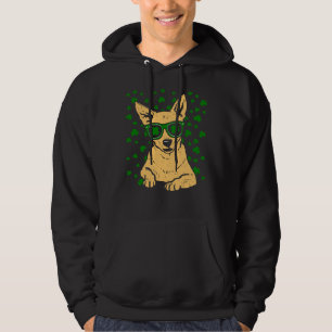 Sudadera Chihuahua Chamrock Glasses St Patricks Day Dog