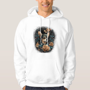 Sudadera Chihuahua Cute Dog, hermosa Chica de flores