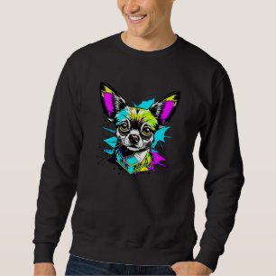 Sudadera Chihuahua Cyberpunk estilo Art Dog Lover