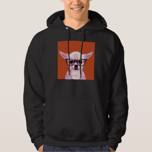 Sudadera Chihuahua de arte pop en el fondo de Naranja