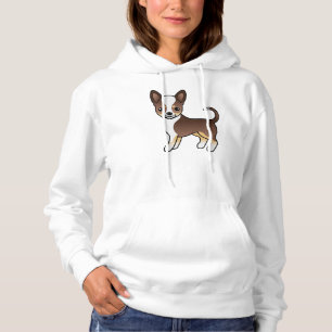 Sudadera Chihuahua de capa lisa tricolor de chocolate perro