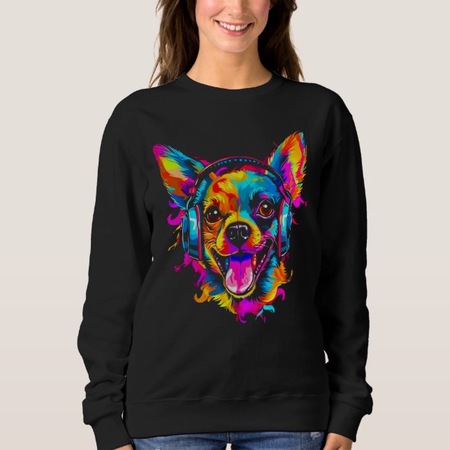 Sudadera Chihuahua Dog DJ Festival (Anverso)