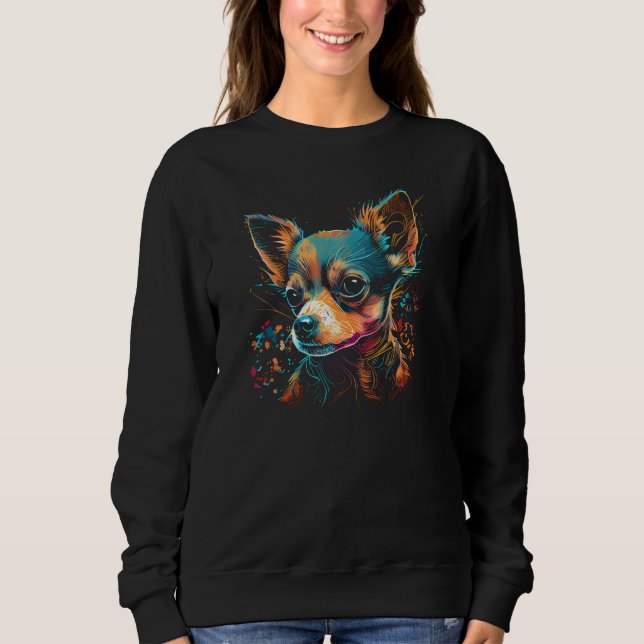 Sudadera Chihuahua Dog Owner Chihuahuas Graffiti Style Grap (Anverso)