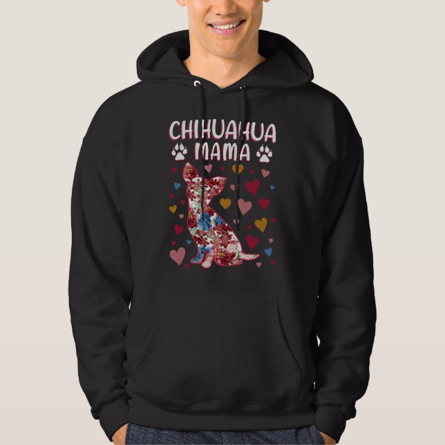 Sudadera Chihuahua Floral Chihuahua Mama (Anverso)