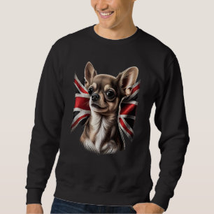 Sudadera Chihuahua  Gran Bretaña Inglaterra Bandera Colores