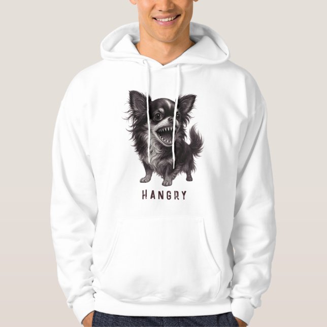 Sudadera Chihuahua hangry - Gracioso y agresivo miedo a la  (Anverso)