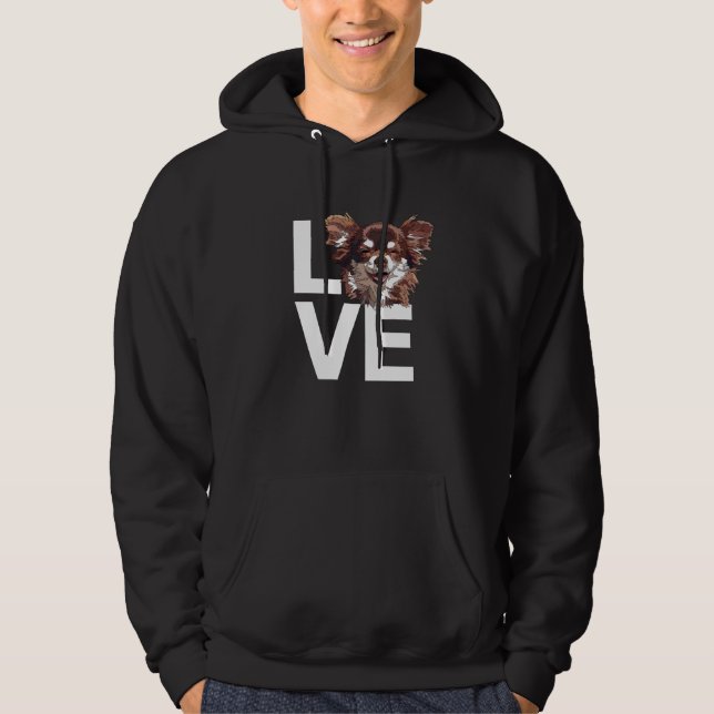 Sudadera Chihuahua Love Long Hair Chiwawa Long Haike Happy (Anverso)
