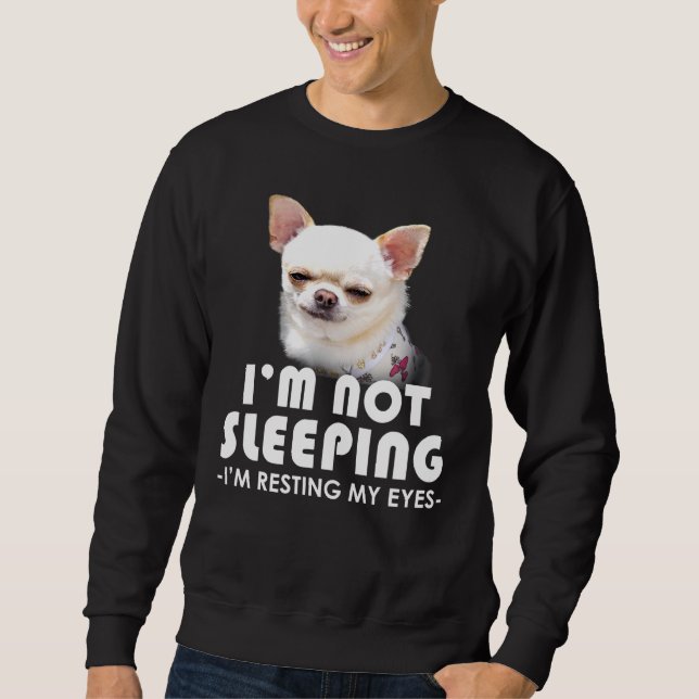 Sudadera Chihuahua No Me Dormí Desangrándome Perro Ojo (Anverso)