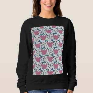 Sudadera Chihuahua Pattern Pink Graphic