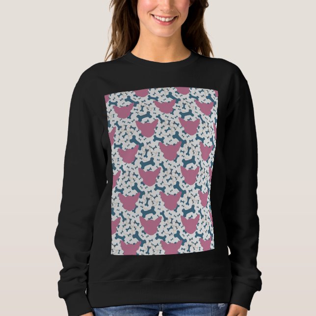 Sudadera Chihuahua Pattern Pink Graphic (Anverso)