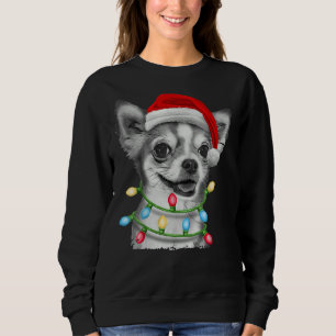Sudadera Chihuahua Santa Christmas Tree enciende la Navidad