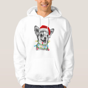 Sudadera Chihuahua Santa Christmas Tree enciende la Navidad