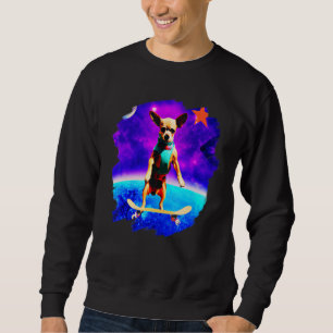 Sudadera Chihuahua Skateboarding Espacio Exterior Retro Vin