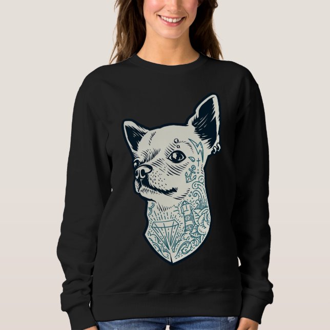 Sudadera Chihuahua Tattoo (Anverso)