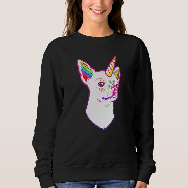 Sudadera Chihuahua Unicornio Fiesta traje de cumpleaños 1 (Anverso)