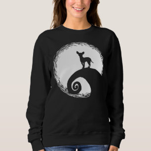 Sudadera Chihuahua Y Moon Halloween Divertidos Para El Perr